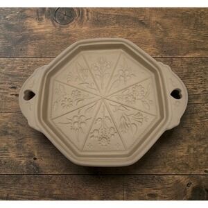 Brown Bag Cookie Art Scotland Thistle Floral Ceramic Baking Shortbread Pan Mold
